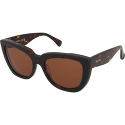 Max Mara MM0090 52E Ανδρικά Γυαλιά Ηλίου Πεταλούδα Κοκάλινα Μαύρα με Καφέ Φακό