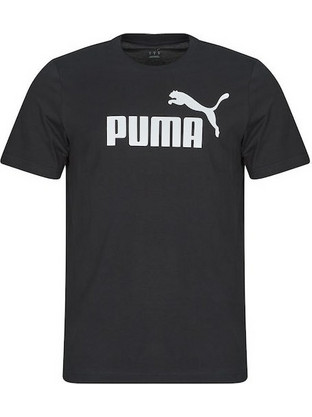 Puma Essentials Logo Ανδρικό Αθλητικό T-Shirt Μαύρο 682532-01