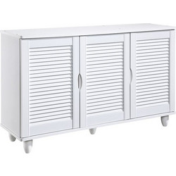 Woodwell Παπουτσοθήκη Ξύλινη Λευκή M110xΠ33xY77cm Ε83730,3