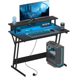 HOMCOM Gaming Γραφείο Ξύλινο 100x60x88.5cm 920-094V90BK