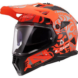 LS2 MX702 Pioneer II Rangi Matt Orange Black Κράνος Μηχανής On / Off 1400gr