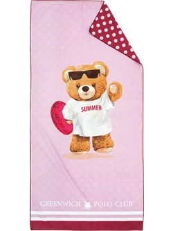 Greenwich Polo Club Summer Bear 4039 Παιδική Πετσέτα Θαλάσσης Microfiber Ροζ 70x140cm