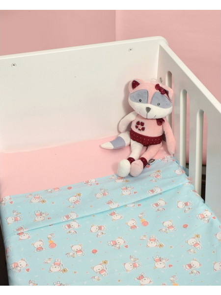 Baby Oliver Σετ Βρεφικά Σεντόνια Κούνιας Βαμβακερά 110x160 Des 212 3τμχ