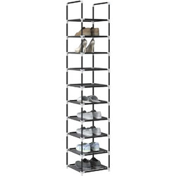 vidaXL Παπουτσοθήκη Μεταλλική Μαύρη M33xΠ33xY174cm 4100615