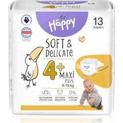 Bella Happy Soft & Delicate Πάνες No4+ 9-15kg 13τμχ