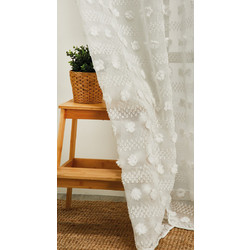 WhiteEgg Κουρτίνα Παραθύρου με Τρουκς 270x280 K0154-3