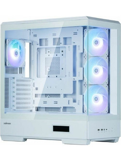 Zalman P50 DS White Gaming Midi Tower Κουτί Υπολογιστή RGB με Πλαϊνό Παράθυρο