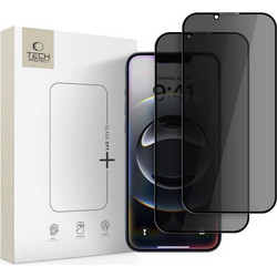 Tech-Protect Full Glass Spy+ Tempered Glass 2-pack (iPhone 16e / 14 / 13 Pro / 13)
