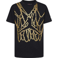 Jordan Παιδικό T-Shirt Κοντομάνικο Μαύρο Χρυσό 95D627-023