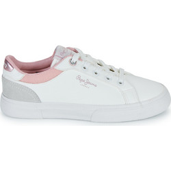 Pepe Jeans Παιδικά Sneakers Λευκά Ροζ Χρυσά PGS30617-800