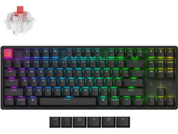 Keychron K8 V2 QMK Aluminium Ασύρματο Μηχανικό Gaming Πληκτρολόγιο TenKeyLess με Keychron Super Red Διακόπτες RGB Black