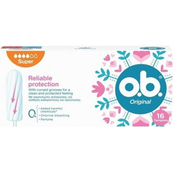 O.B. Original Super Ταμπόν για Αυξημένη Ροή 4 Σταγόνες 16τμχ