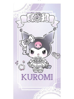 Sanrio Kuromi Παιδική Πετσέτα Θαλάσσης Microfiber Λευκή 70x140cm
