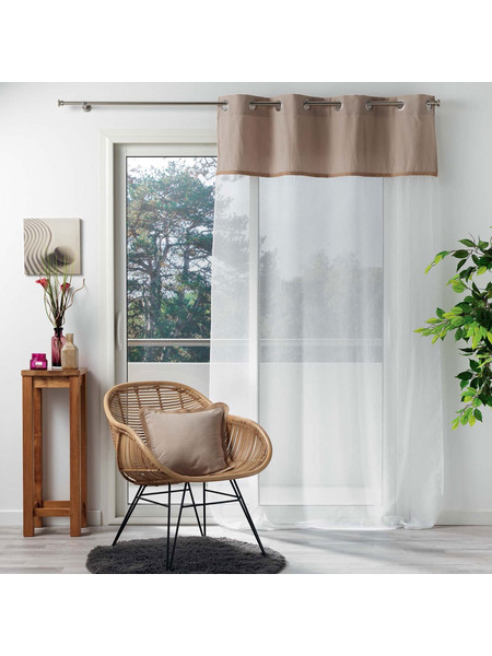 Douceur d'interieur Κουρτίνα Παραθύρου με Τρουκς 140x240 Kelonia 1626381 Naturel