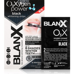 Blanx O3X Oxygen Whitening Black Ταινίες Λεύκανσης Δοντιών Ενεργού Άνθρακα 10τμχ