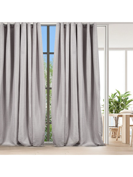 WhiteEgg Κουρτίνα Παραθύρου με Τρουκς 270x280 K0187-3 Light Grey