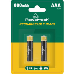 Powertech Rechargeable AAA 800mAh 2τμχ