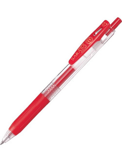 Zebra Sarasa Clip Στυλό Gel 1mm Κόκκινο ZB-14323