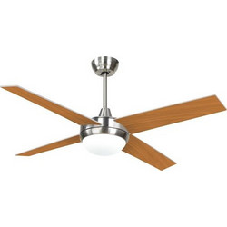 United UCF-4816 Ανεμιστήρας Οροφής 122cm 38W με Φως & Τηλεχειριστήριο Καφέ Ασημί