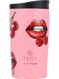 Estia Travel Mug Save The Aegean Blush Pop 350ml