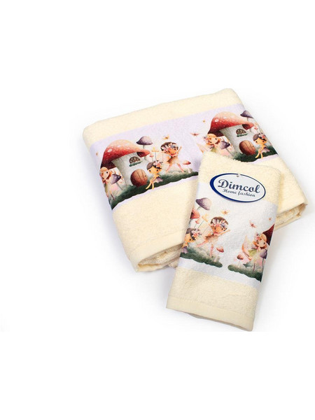 Dimcol Fairies 332 Σετ Βρεφικές Πετσέτες 2τμχ 400gr/m²