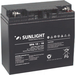 Sunlight SPA12-18 Μπαταρία VRLA-AGM 12V 18Ah