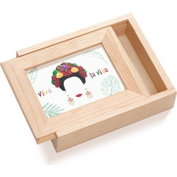 Parisis Μπομπονιέρα Βάπτισης Κασετίνα Frida Kahlo από Plexiglass & Ξύλο 01723702A