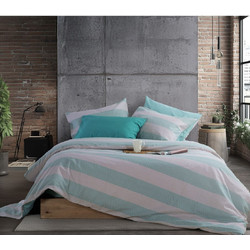 Nef-Nef Σετ Σεντόνια Υπέρδιπλα Βαμβακερά 240x270 Casual Stripe Petrol