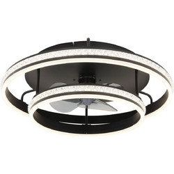 Globo Kendall 03663 Ανεμιστήρας Οροφής 60cm 15W με Φως & Τηλεχειριστήριο Μαύρος