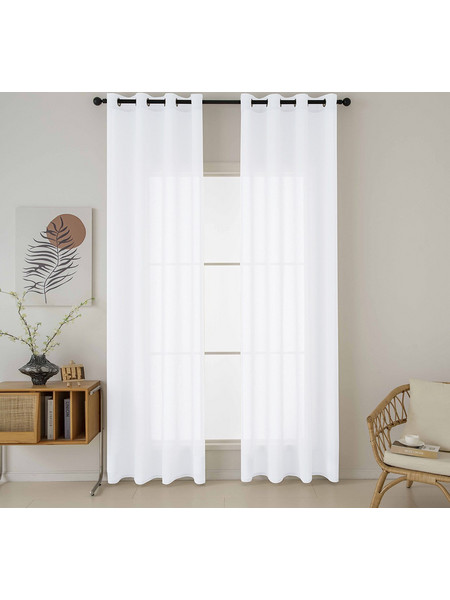 Beauty Home Κουρτίνα Παραθύρου Γάζα με Τρουκς 140x270 Fit Art 8447 Λευκή