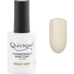 Quickgel Creamy Ivory Base Coat Ημιμόνιμο Βερνίκι Νυχιών 15ml