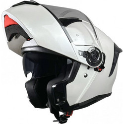Pilot Helmets Zero SV White Pearl Gloss Κράνος Μηχανής Flip-Up 1700gr