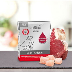 Platinum Natural Pet Food & Care Menu Adult with Beef & Chicken 375gr