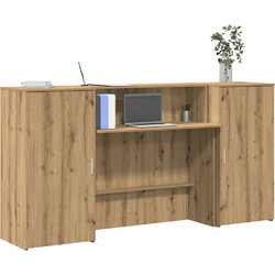 vidaXL Γραφείο Reception Ξύλινο με Βιβλιοθήκη 200x50x103.5cm 3324222