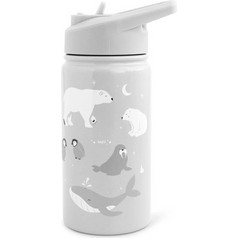 Saro Polar Bear Παιδικό Παγούρι Θερμός Ανοξείδωτο BPA Free Γκρι 350ml