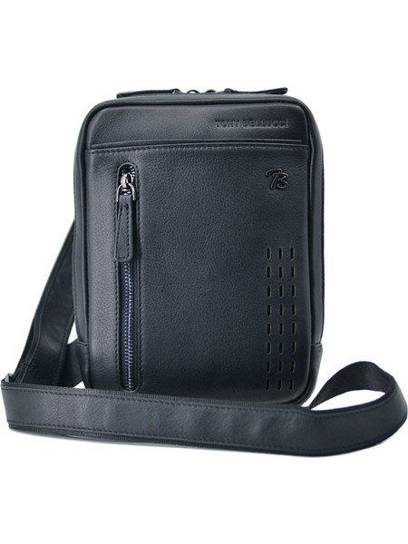Leather 100 Δερμάτινη Ανδρική Τσάντα Ώμου / Χιαστί Navy Μπλε 60-BAG-T5212-1