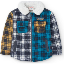 Boboli Παιδική Ζακέτα Fleece με Φερμουάρ Γκρι Γαλάζια Πορτοκαλί 319115-9518