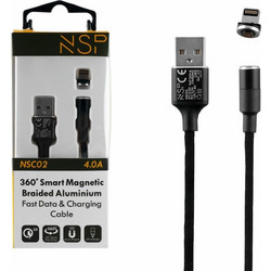 NSP NSC02 USB-A to Lightning Cable 1.2m Black 5205308266546