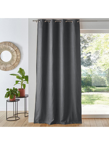 La Redoute Κουρτίνα Συσκότισης με Τρουκς 135x220 Onega 350080857 Γραφίτης