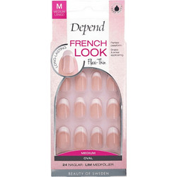 Depend Pink Oval Tips Νυχιών Γαλλικού 24τμχ