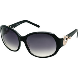 Prime 2316 JP01 Γυναικεία Γυαλιά Ηλίου Oversized Κοκάλινα Μαύρα με Μαύρο Φακό
