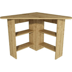 Hanah Home Corner Γωνιακό Γραφείο Ξύλινο με Βιβλιοθήκη 80x80x73.8cm 550ARN2215