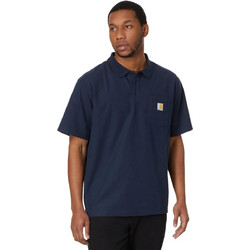 Carhartt Midweight S/S Pocket Regular Ανδρική Μπλούζα Polo Κοντομάνικη Navy Μπλε 106685