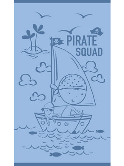 Melinen Pirate Παιδική Πετσέτα Θαλάσσης Μπλε 70x120cm 20004885