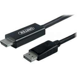 Unitek Καλώδιο DisplayPort to HDMI Male 1.8m Black Y-5118CA