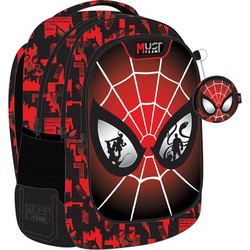 Must Spider Man Eyes Σχολική Τσάντα Πλάτης Δημοτικού Μαύρη Κόκκινη 508498