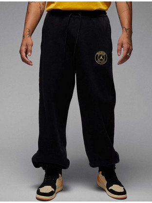 Jordan Paris Saint-Germain Ανδρικό Παντελόνι Φόρμας Fleece με Λάστιχο Μαύρο DZ2949-011