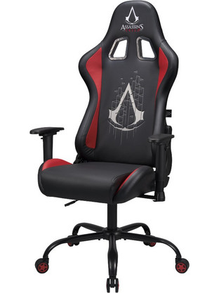 Subsonic Assassin's Creed Καρέκλα Gaming Δερματίνης με Ρυθμιζόμενα Μπράτσα Μαύρη Κόκκινη SA5609-AC1