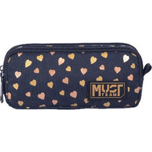 Must Golden Heart Κασετίνα Βαρελάκι με 2 Θήκες Μαύρη 586875