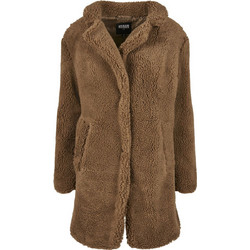 Urban Classics Γυναικείο Ημίπαλτο Sherpa Οversized Σοκολατί TB3058-02756